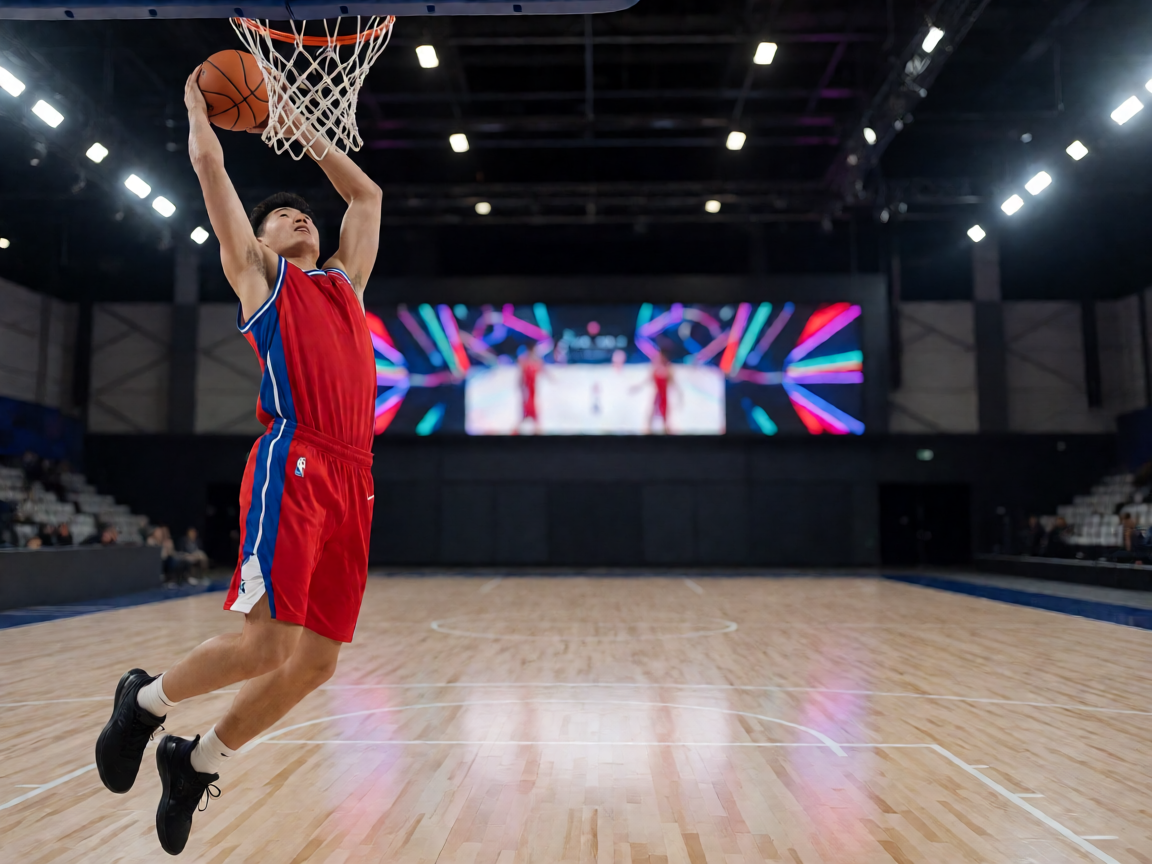 NBA美国职业篮球联赛官方赛事标识与比赛场景